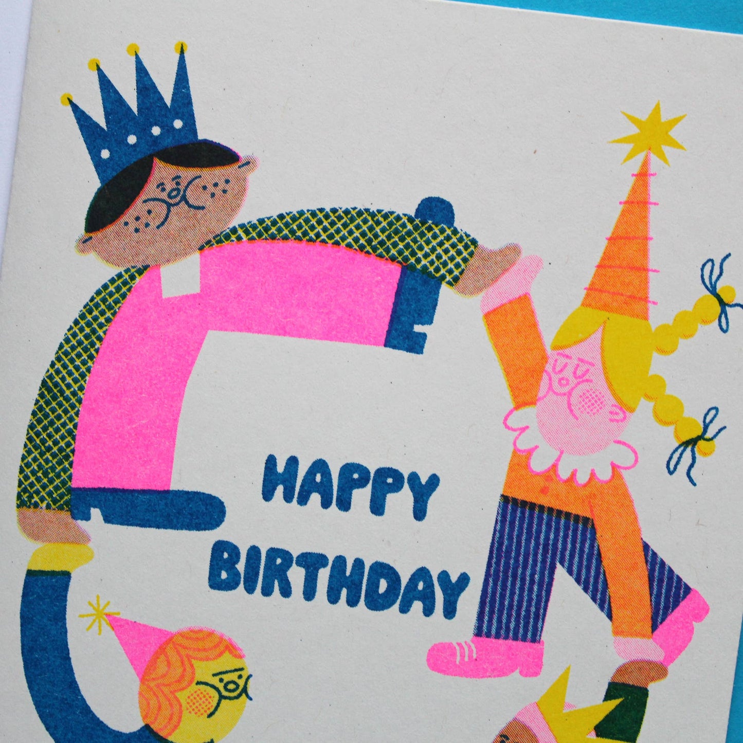 Birthday Dance Riso Print Greetings Card