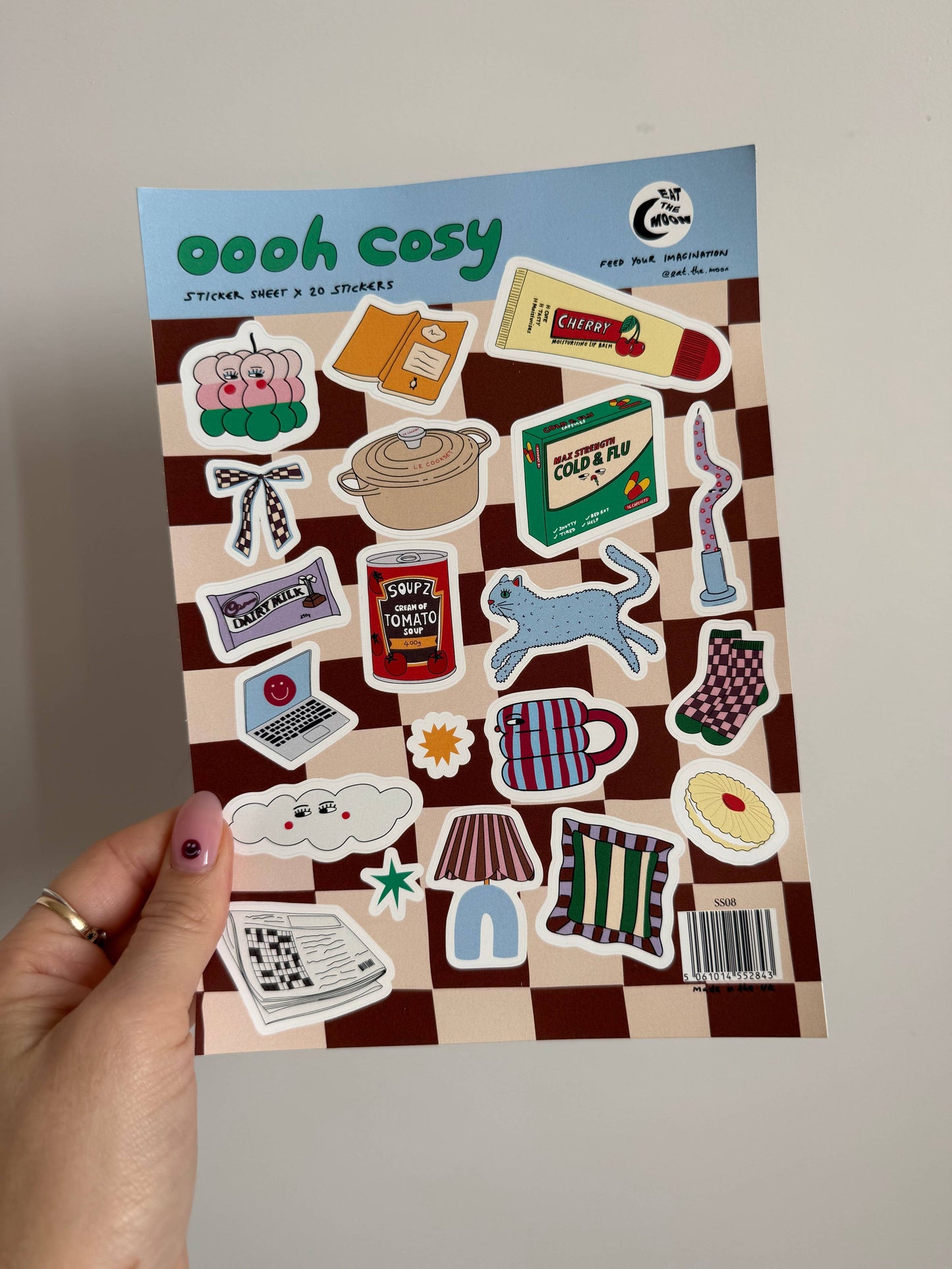Oooh Cosy Design A5 Sticker Sheet