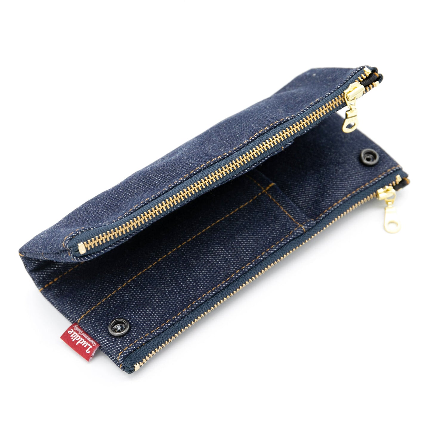 Folding Pen Case in Indigo Japanese Denim
