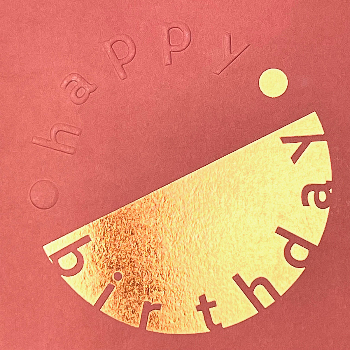 Embossed Moon Happy Birthday Card