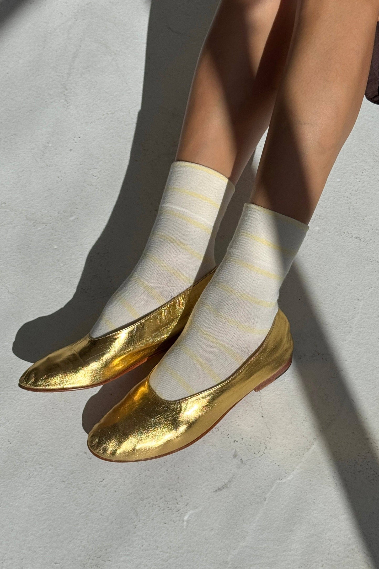 Wally Socks in Lemon Stripe