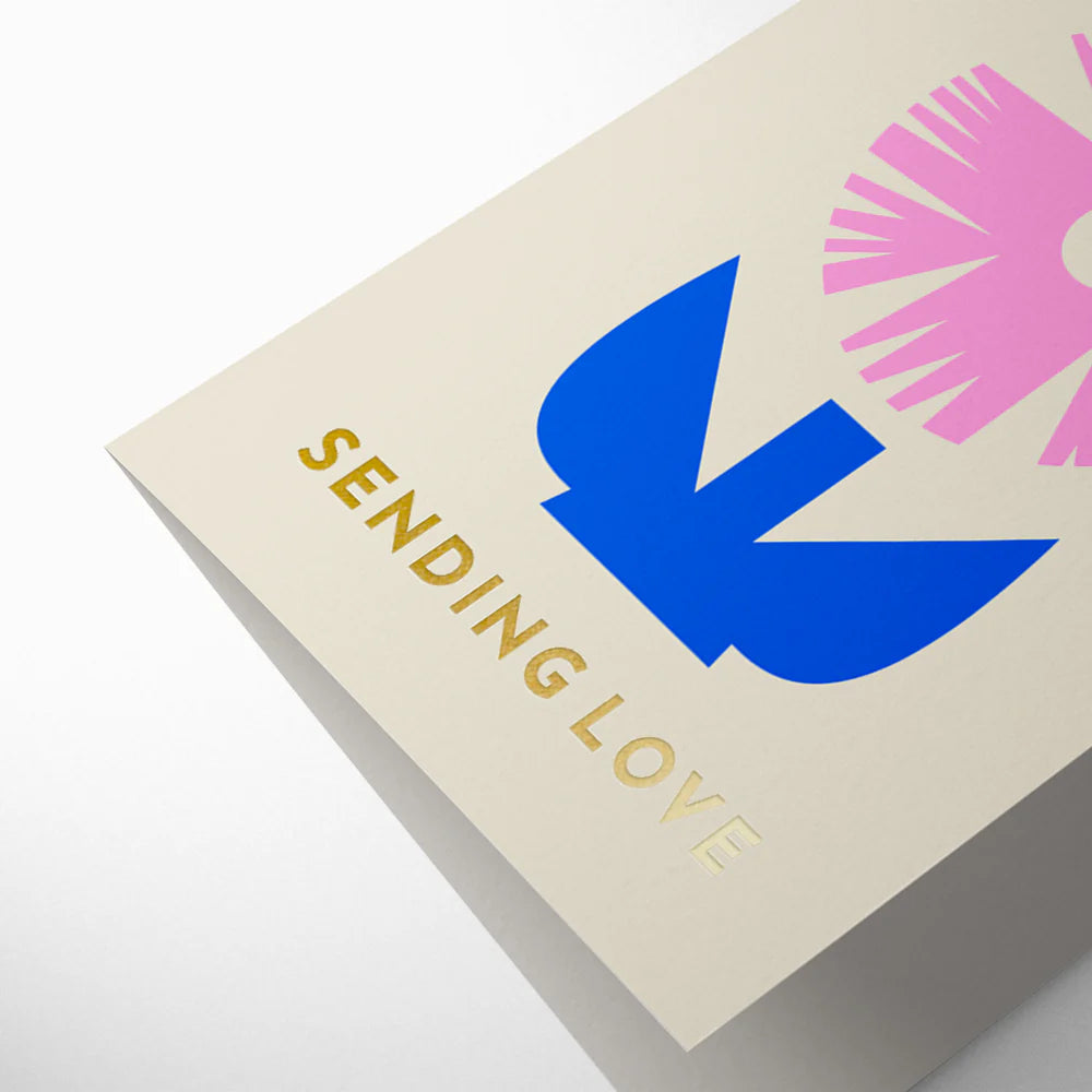 Sending Love Flower Greetings Card