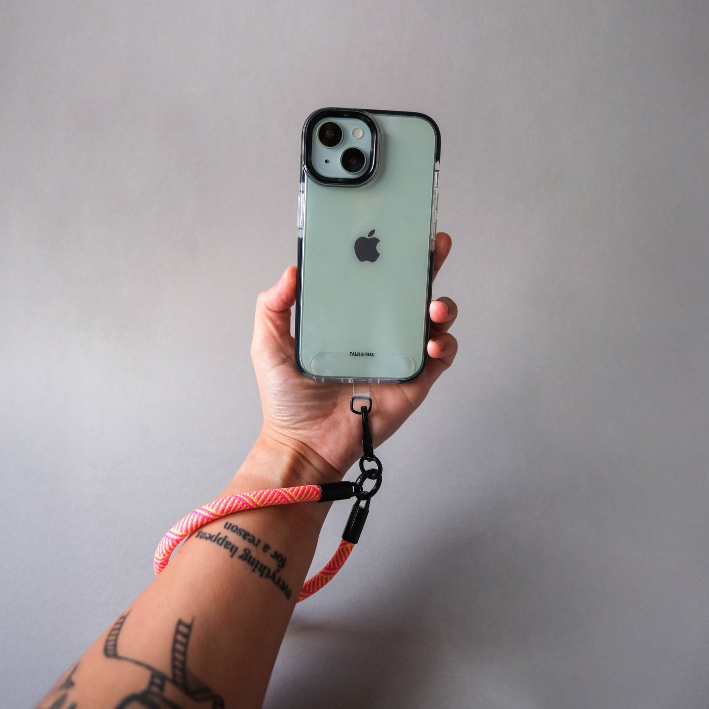 Wrist Phone Strap in Red & Pink