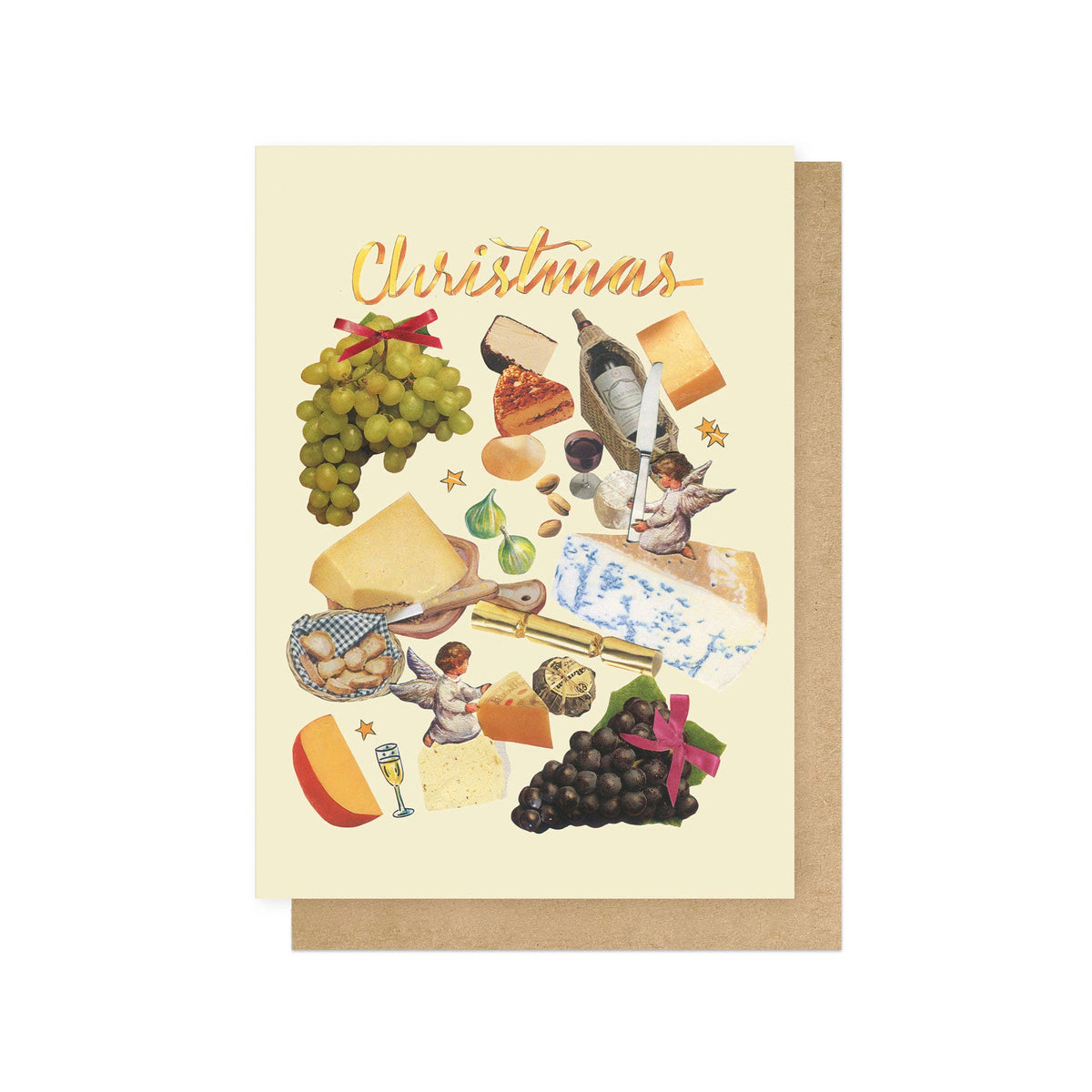 Cherub Cheese Party Christmas Card