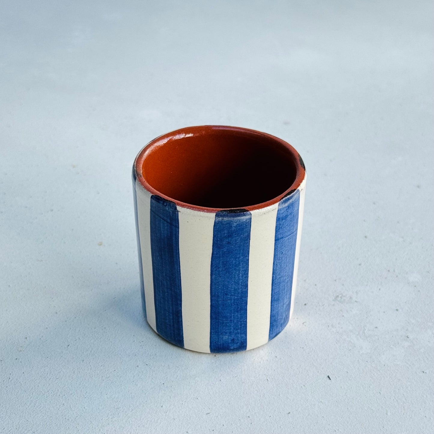 Blue Stripe Coffee Shot