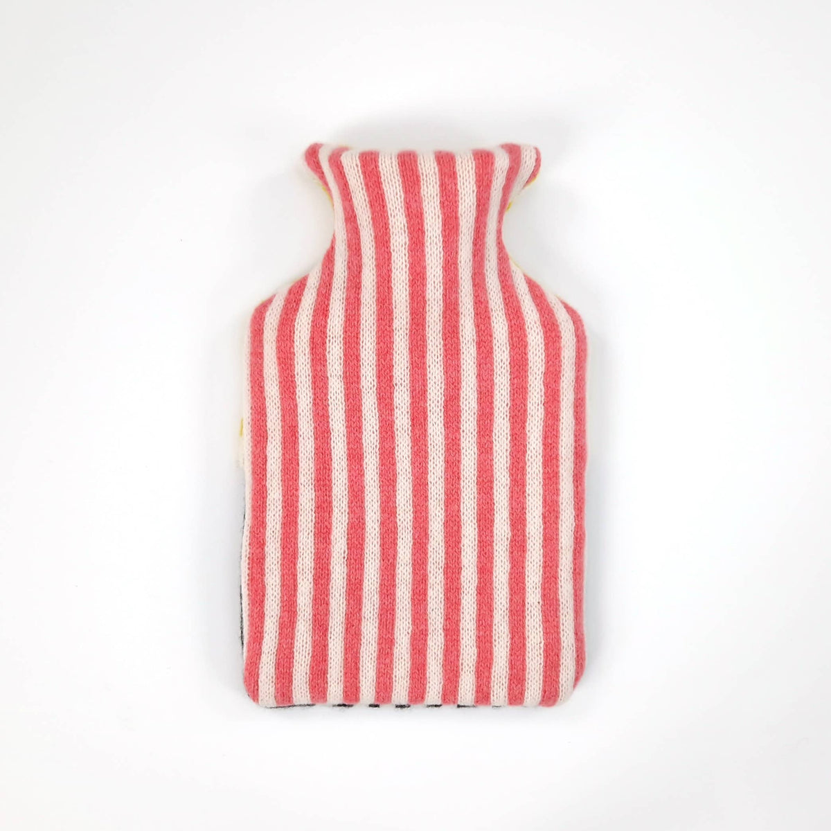 Lambswool Hot Water Bottle Cover in Pink and Yellow