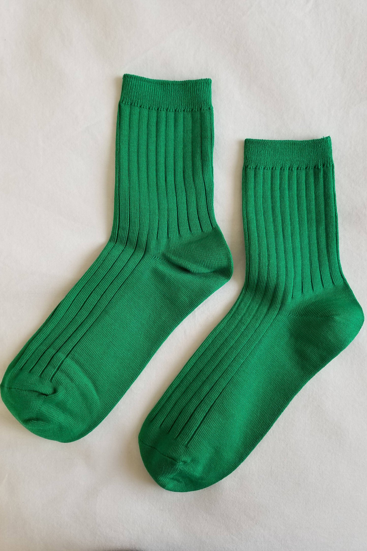 Her Socks in Kelly Green