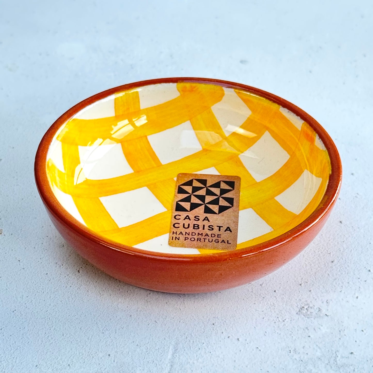 Yellow Grid Mini Bowl