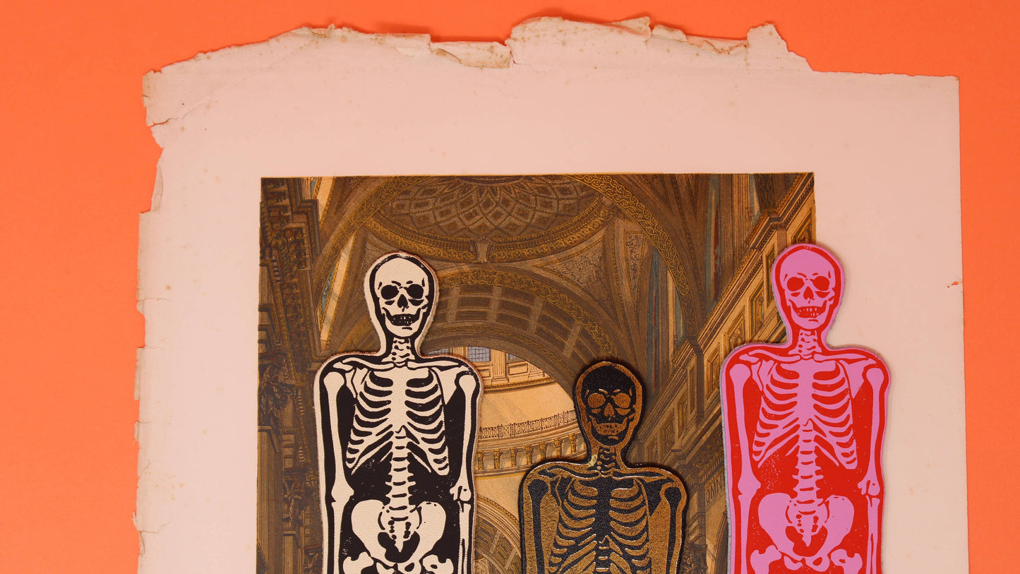 Skeleton Leather Bookmark