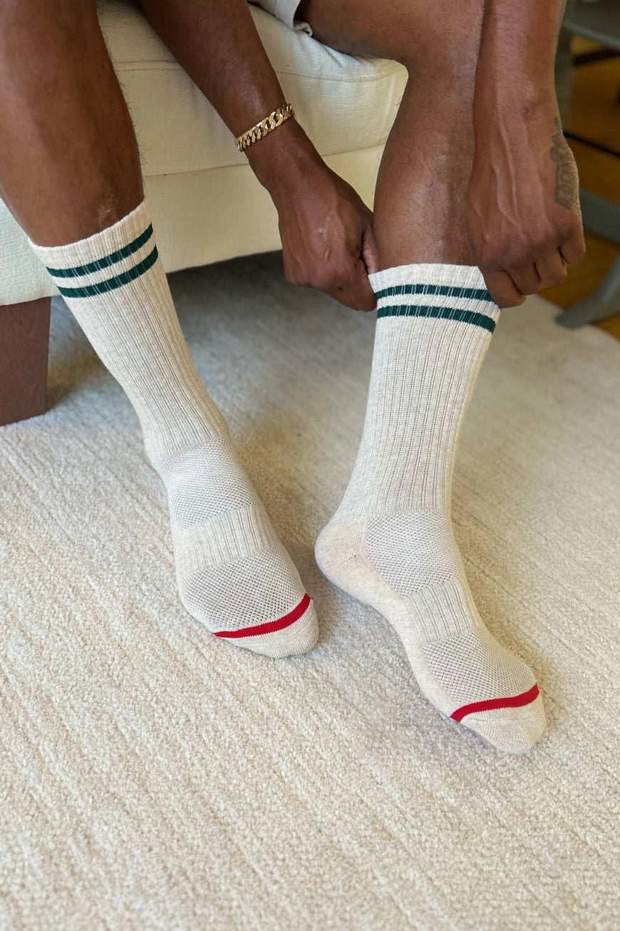 Extended Boyfriend Socks in Oatmeal