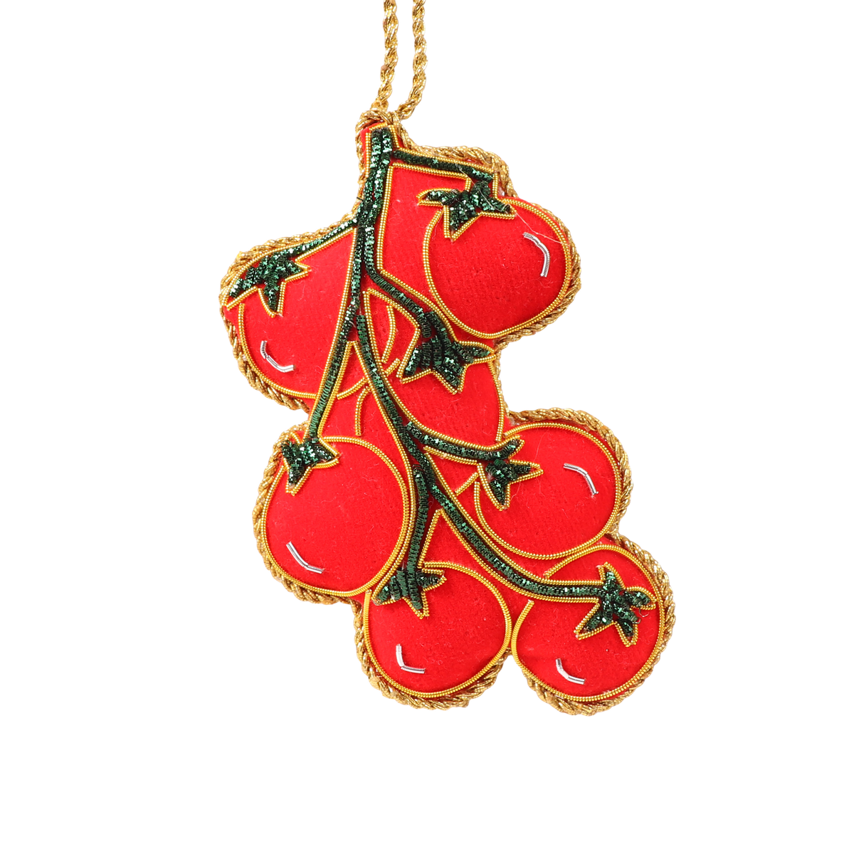 Vine Tomatoes Embroidered Christmas Decoration