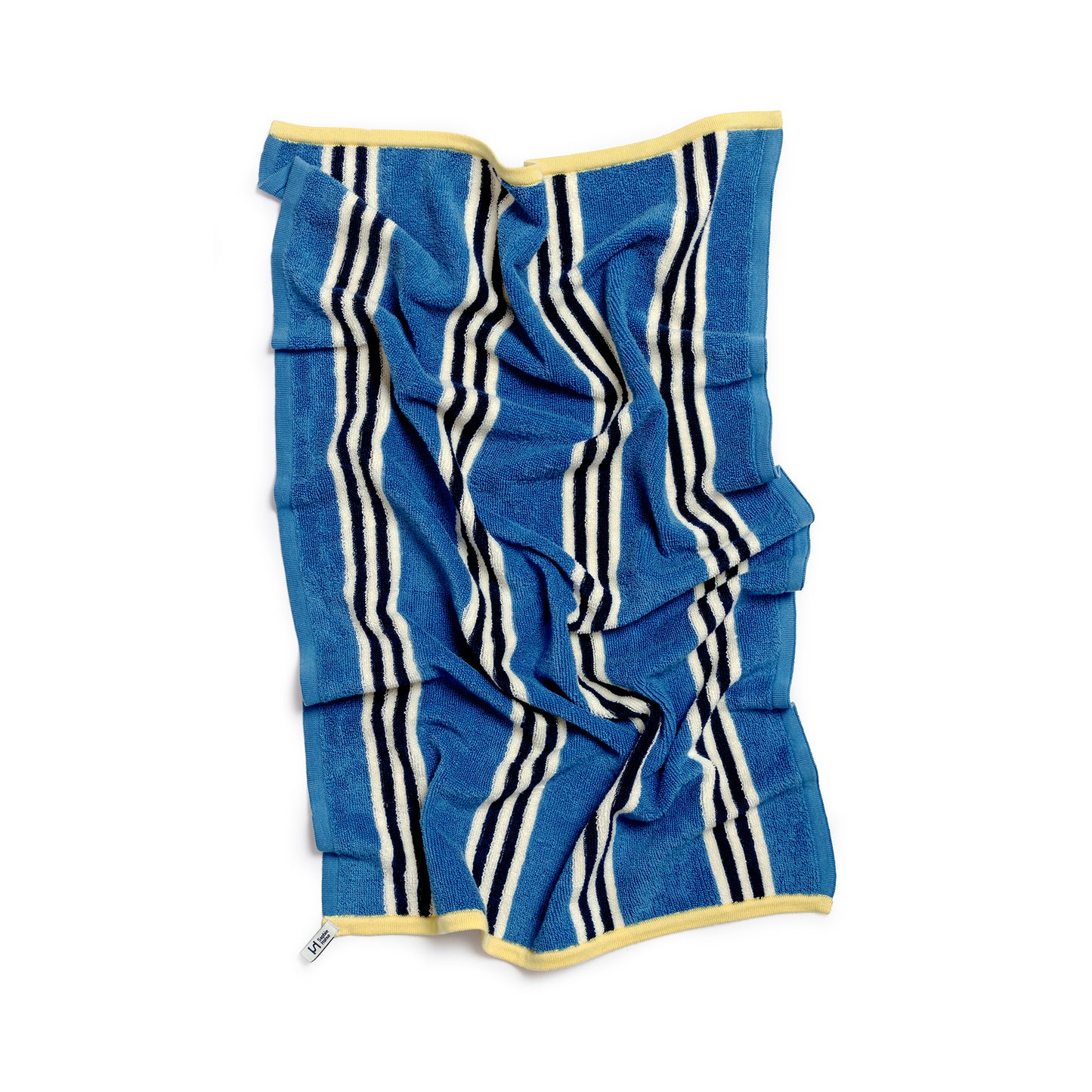 Terry Towelling Hand Towel in Cobalt Stripe