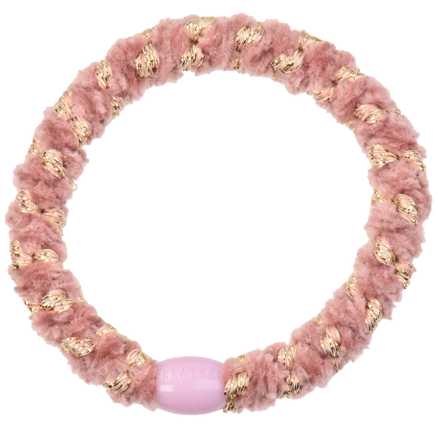 Kknekki Original Hair Tie in Velvet Stripe Dusty Rose