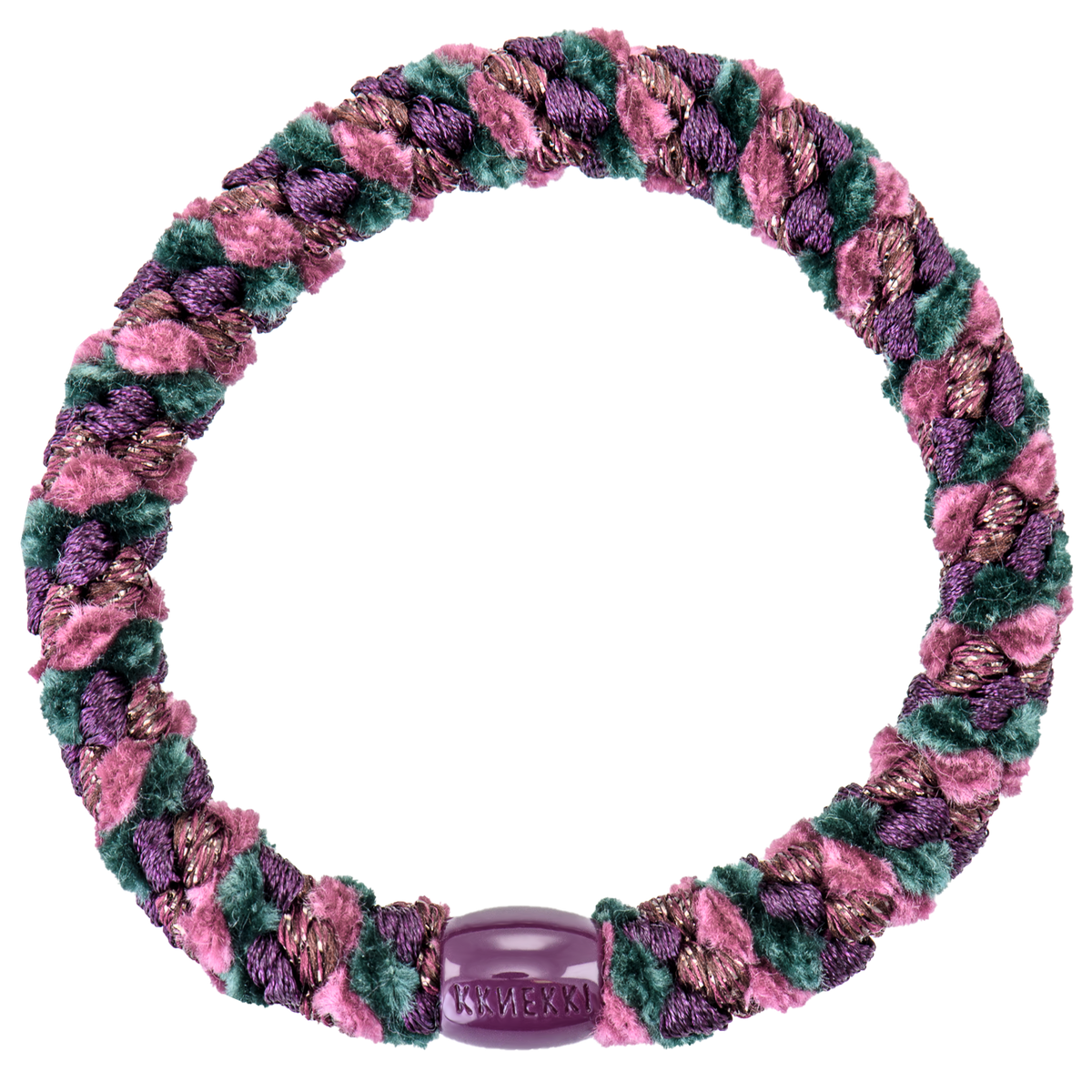 Kknekki Original Hair Tie in Velvet Green & Bordeaux