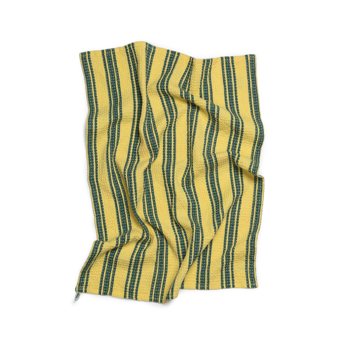 Cotton Waffle Tea Towels Pack of 2 in Striped Burgundy