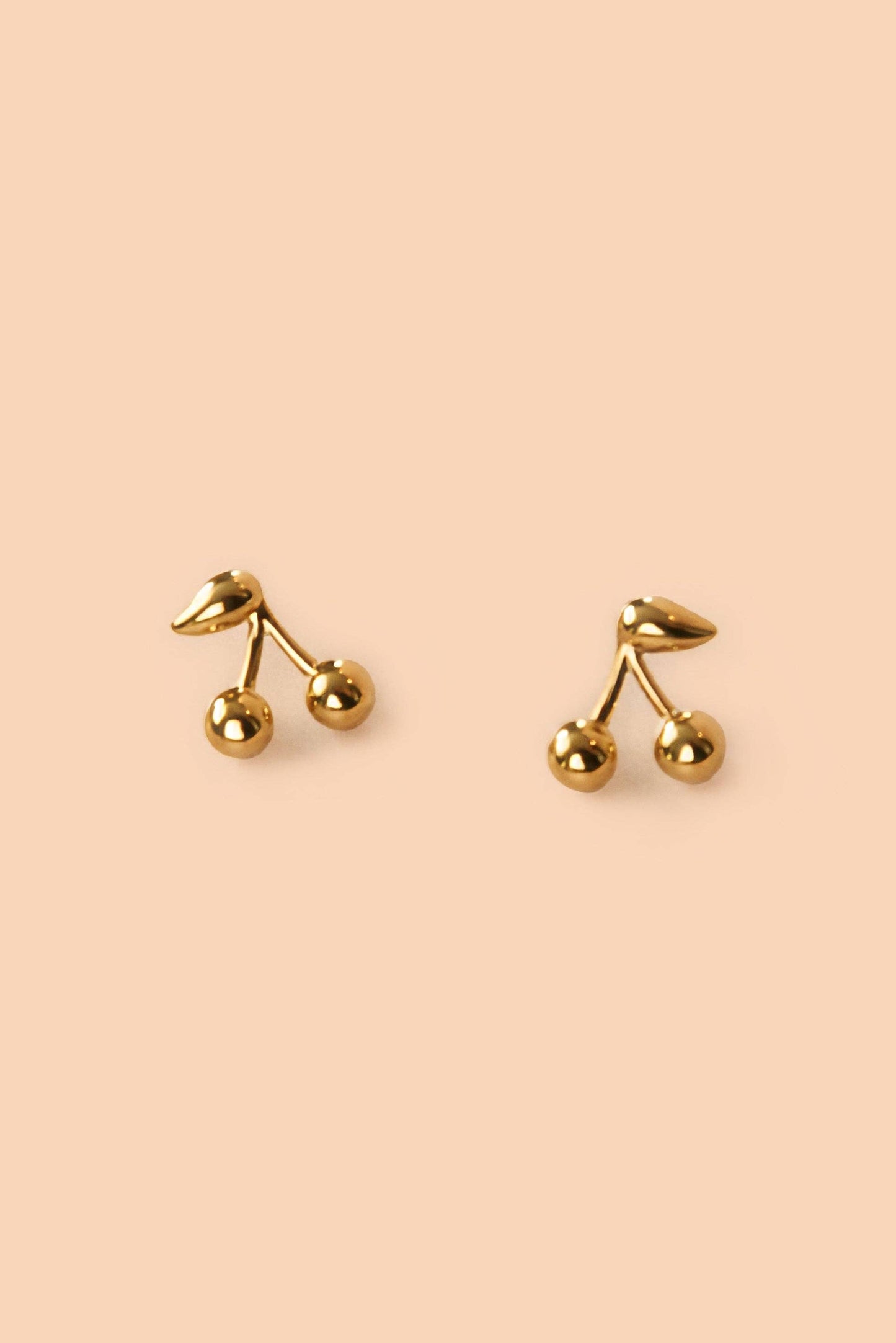 Maraschino Studs in Gold