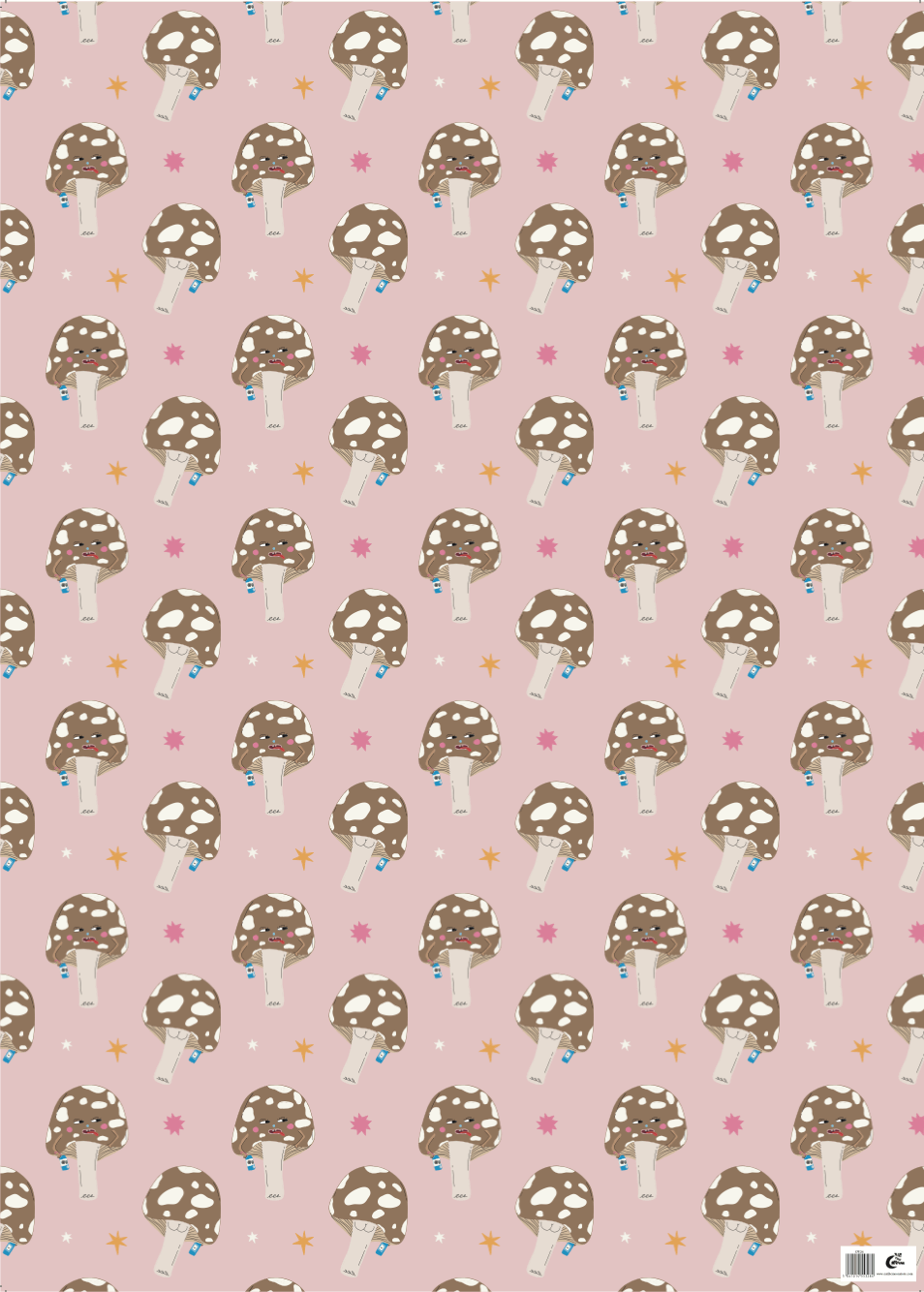 Mushroom Gift Wrap Sheet