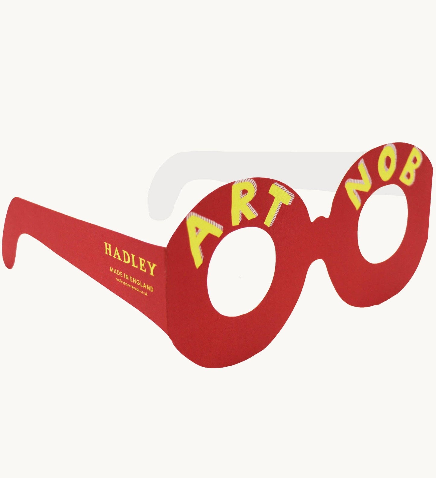 Red 'Art Nob' Glasses Greetings Card
