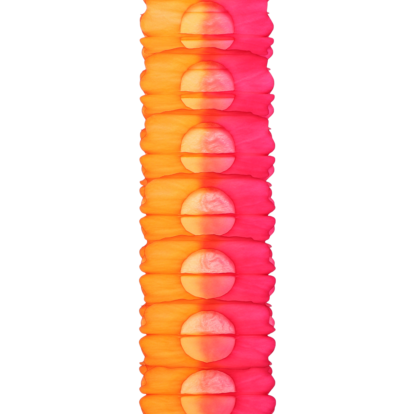 Two-Tone Paper Garland in Tangerine & Fuchsia