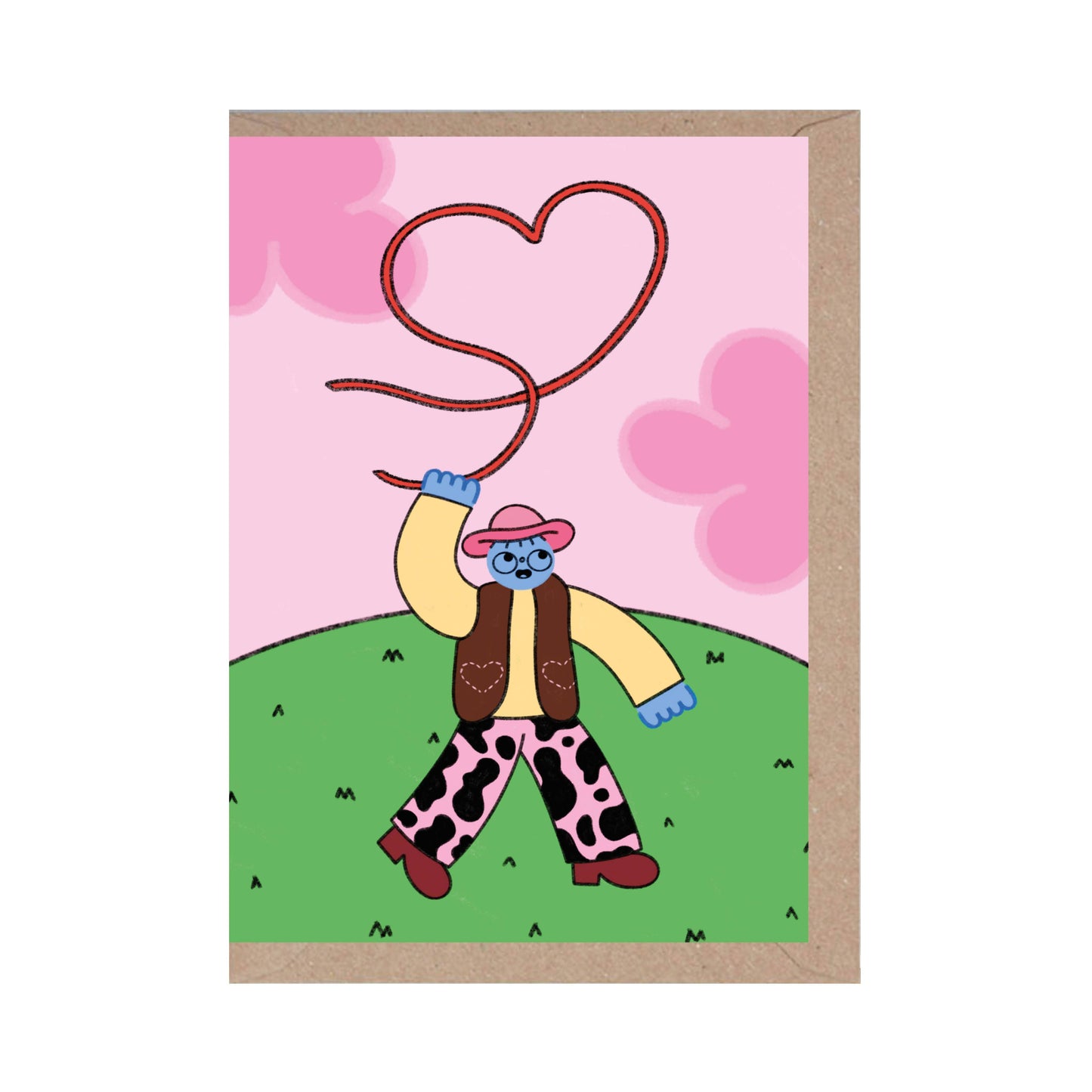 Yeehaw Cowboy Valentine's Card