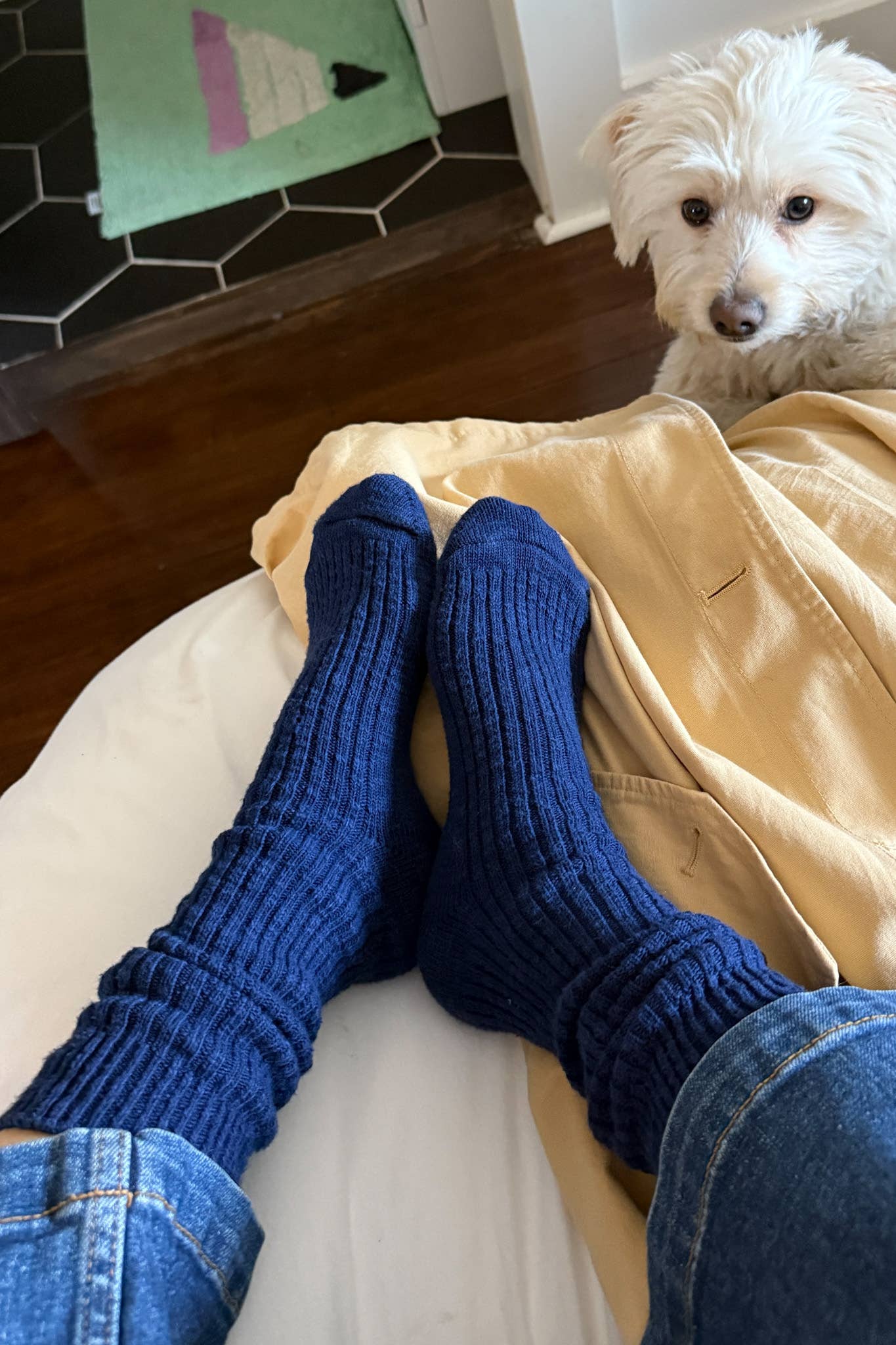 Cottage Socks in Navy