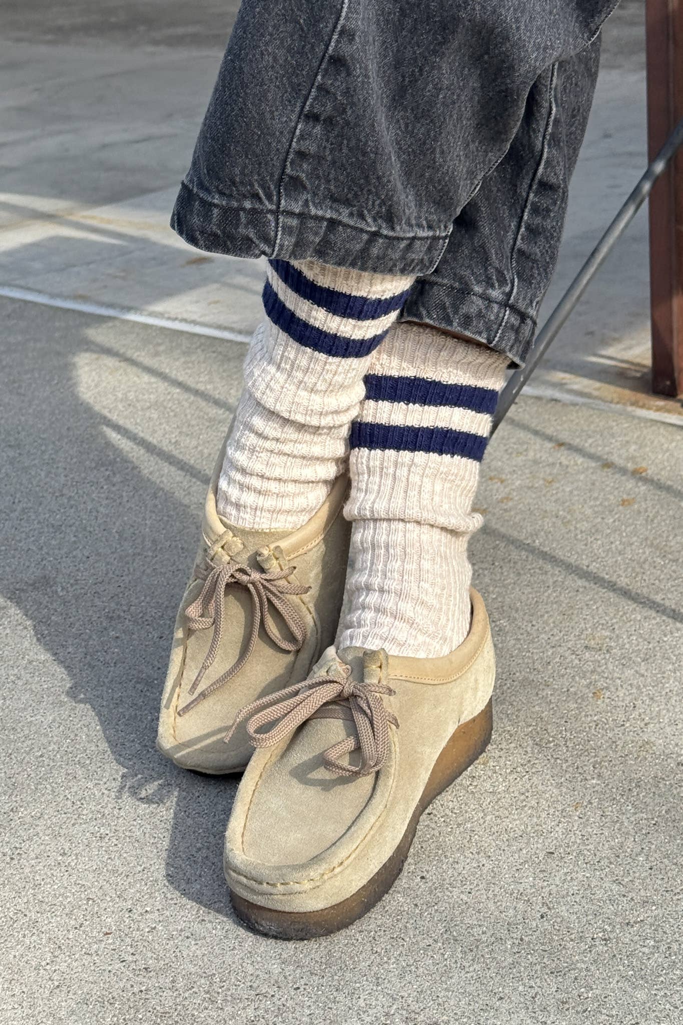 Cottage Varsity Socks in Oatmeal