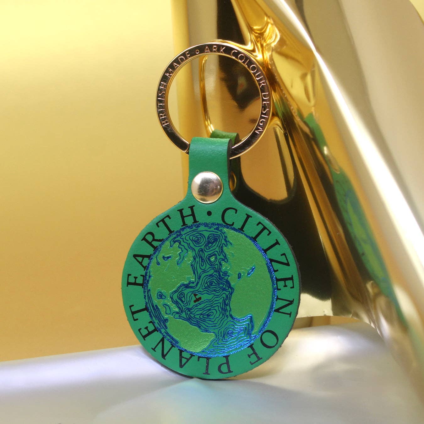 Citizen of Planet Earth Keyring in Green