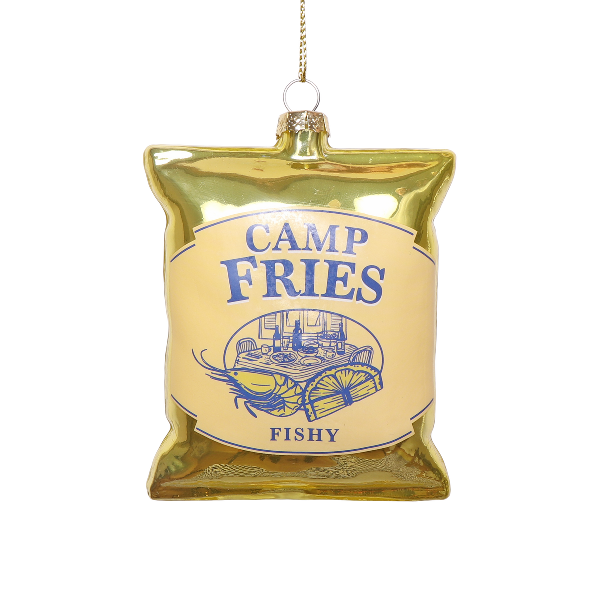 Camp Fries Glass Christmas Decoration