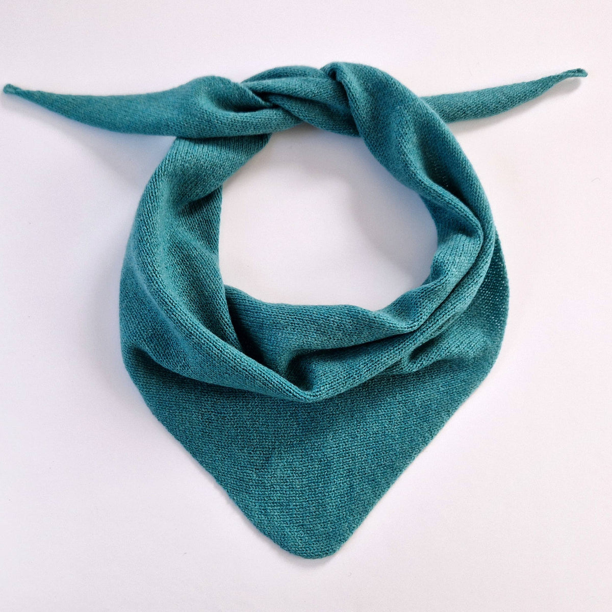 Lambswool Triangle Scarf in Shamrock Green