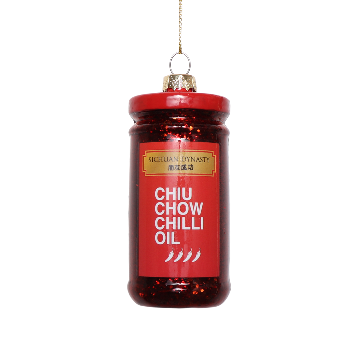 Chilli Oil Glass Christmas Decoration