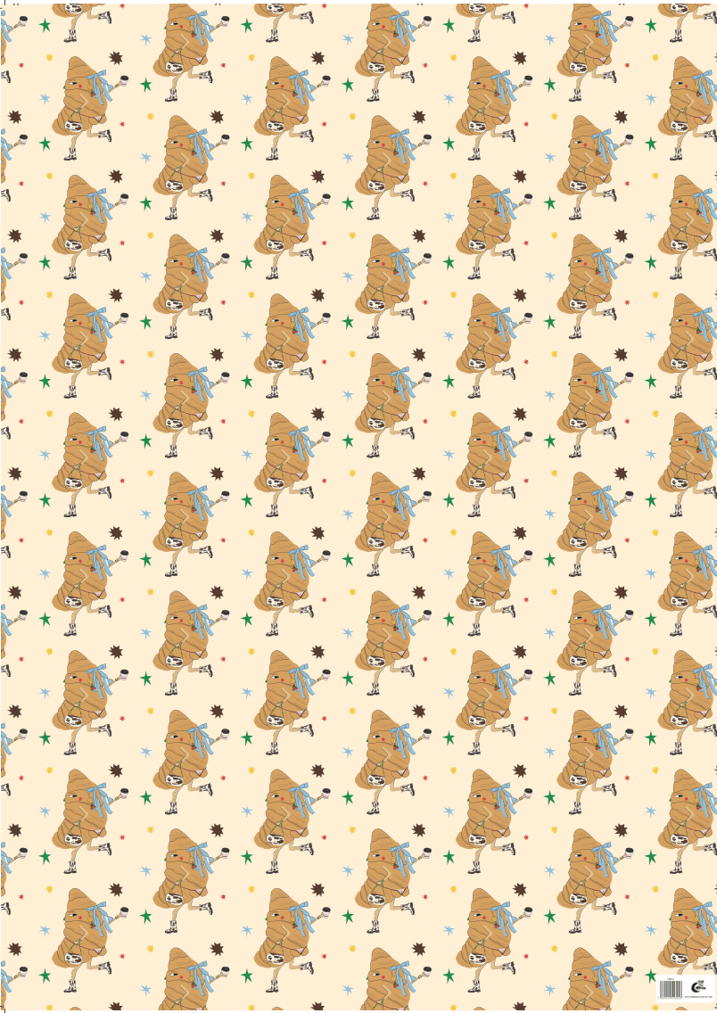 Croissant Gift Wrap Sheet