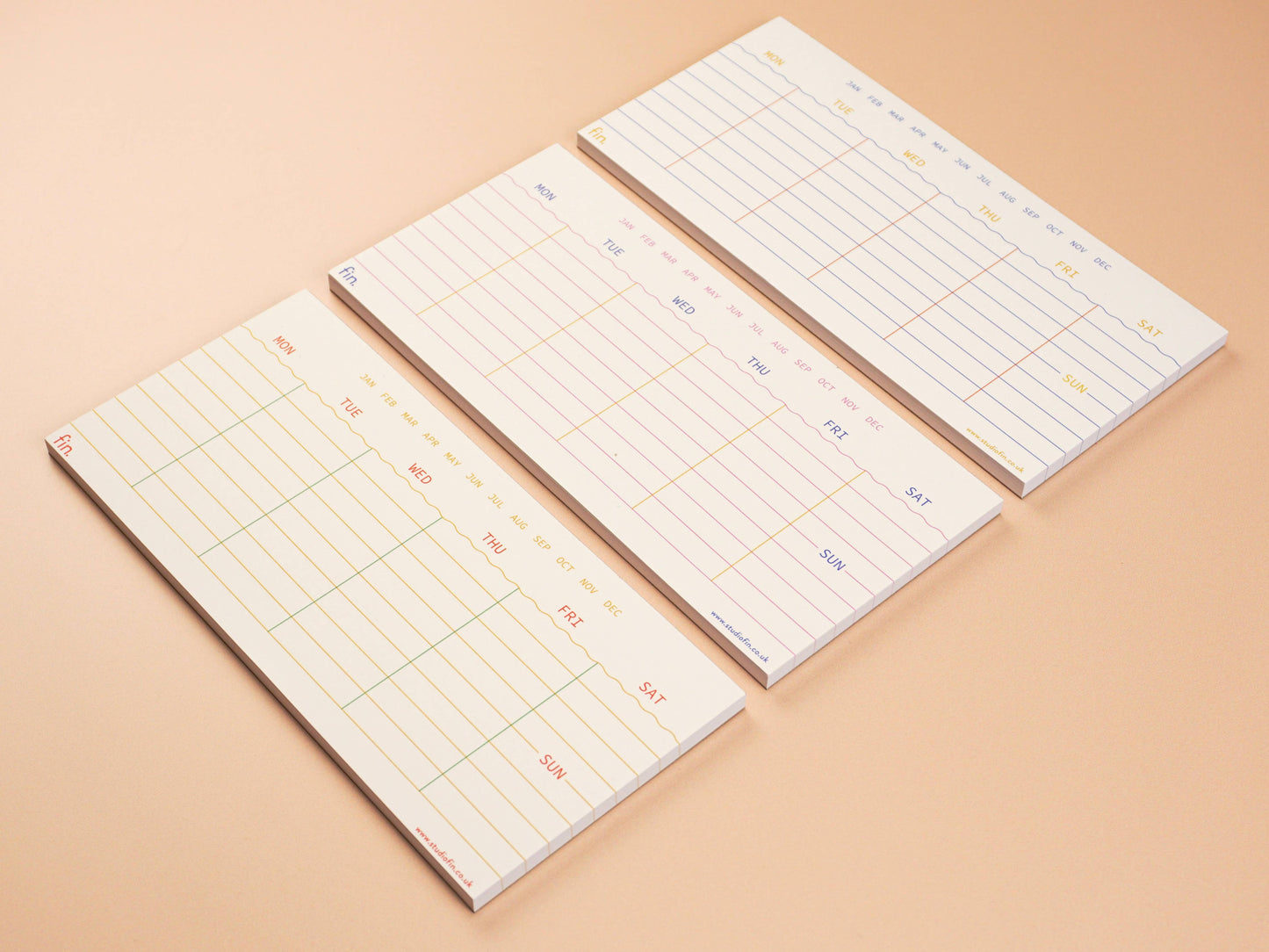 Mini Undated Weekly Planner in Blues