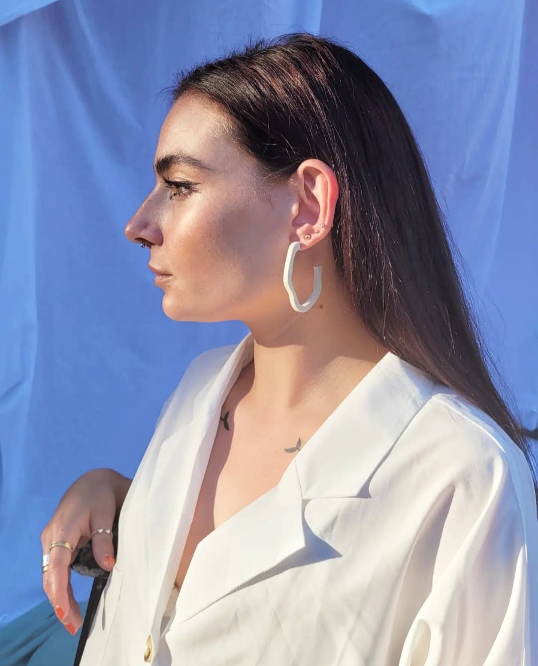Organic Hoop Earrings