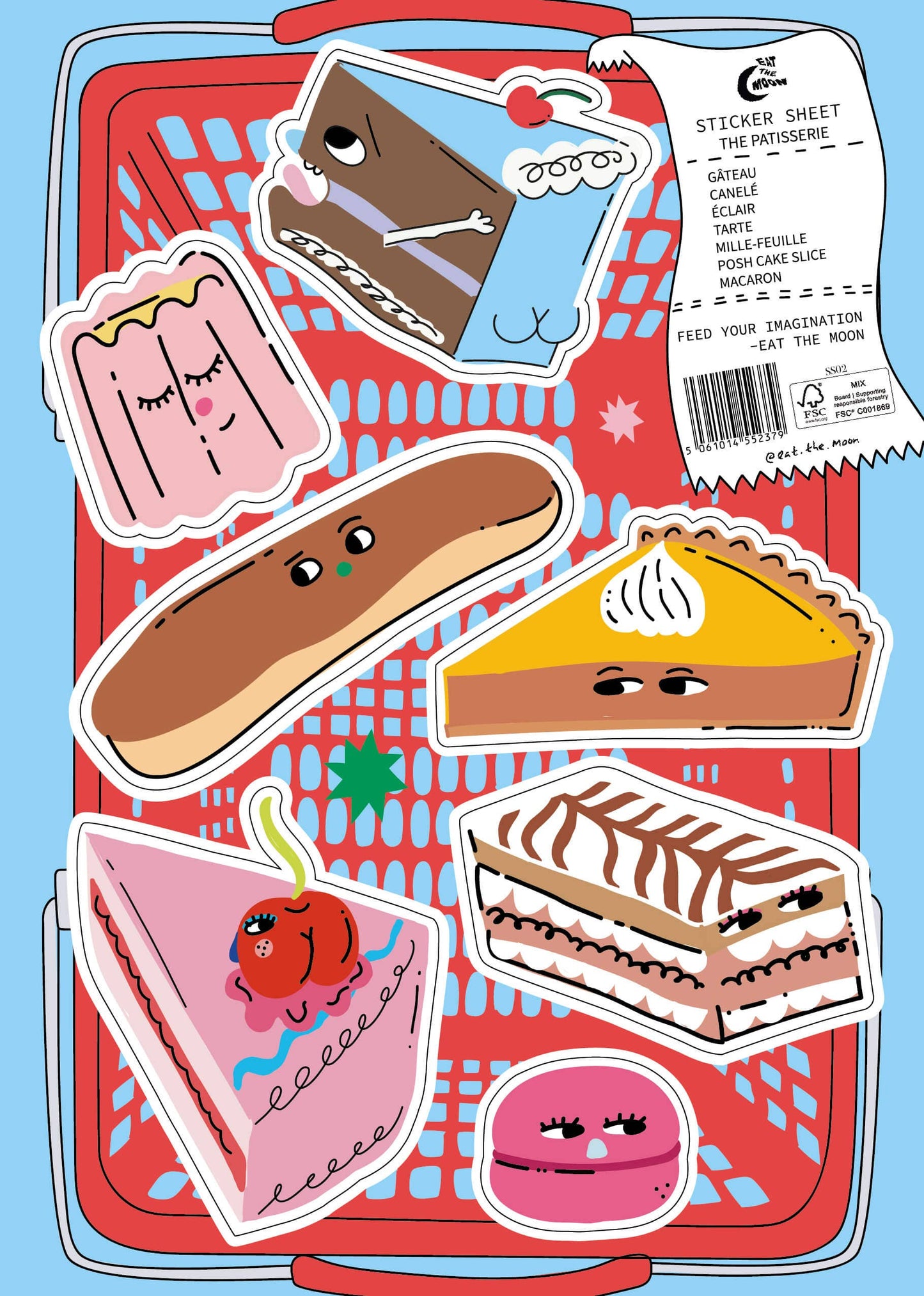 The Patisserie A5 Sticker Sheet