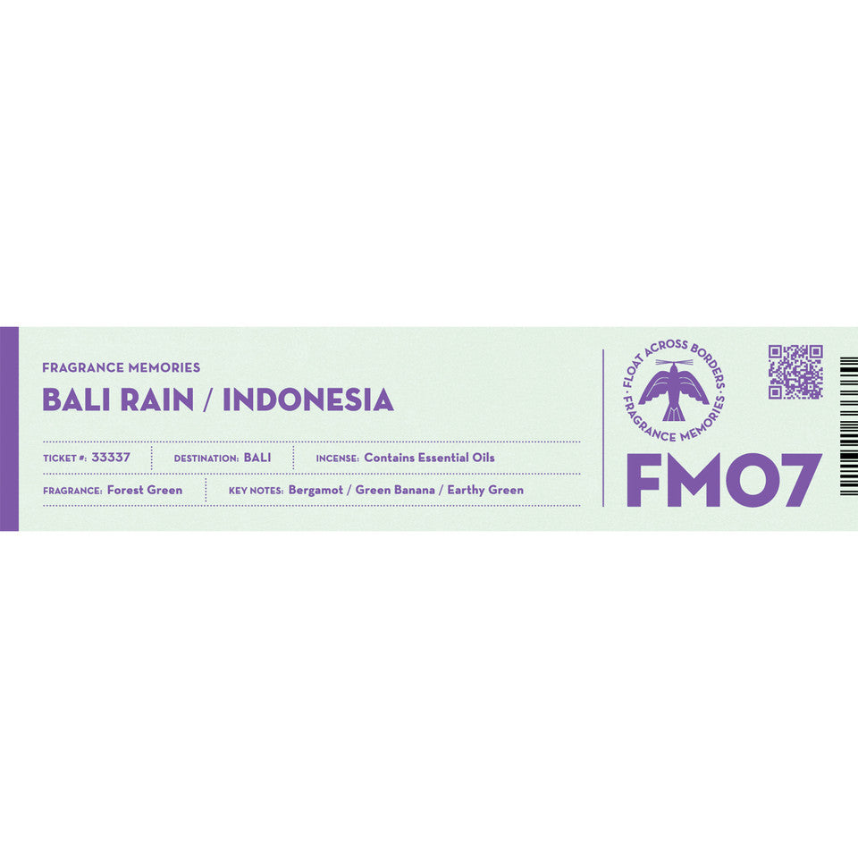 Fragrance Memories Japanese Incense - Bali Rain