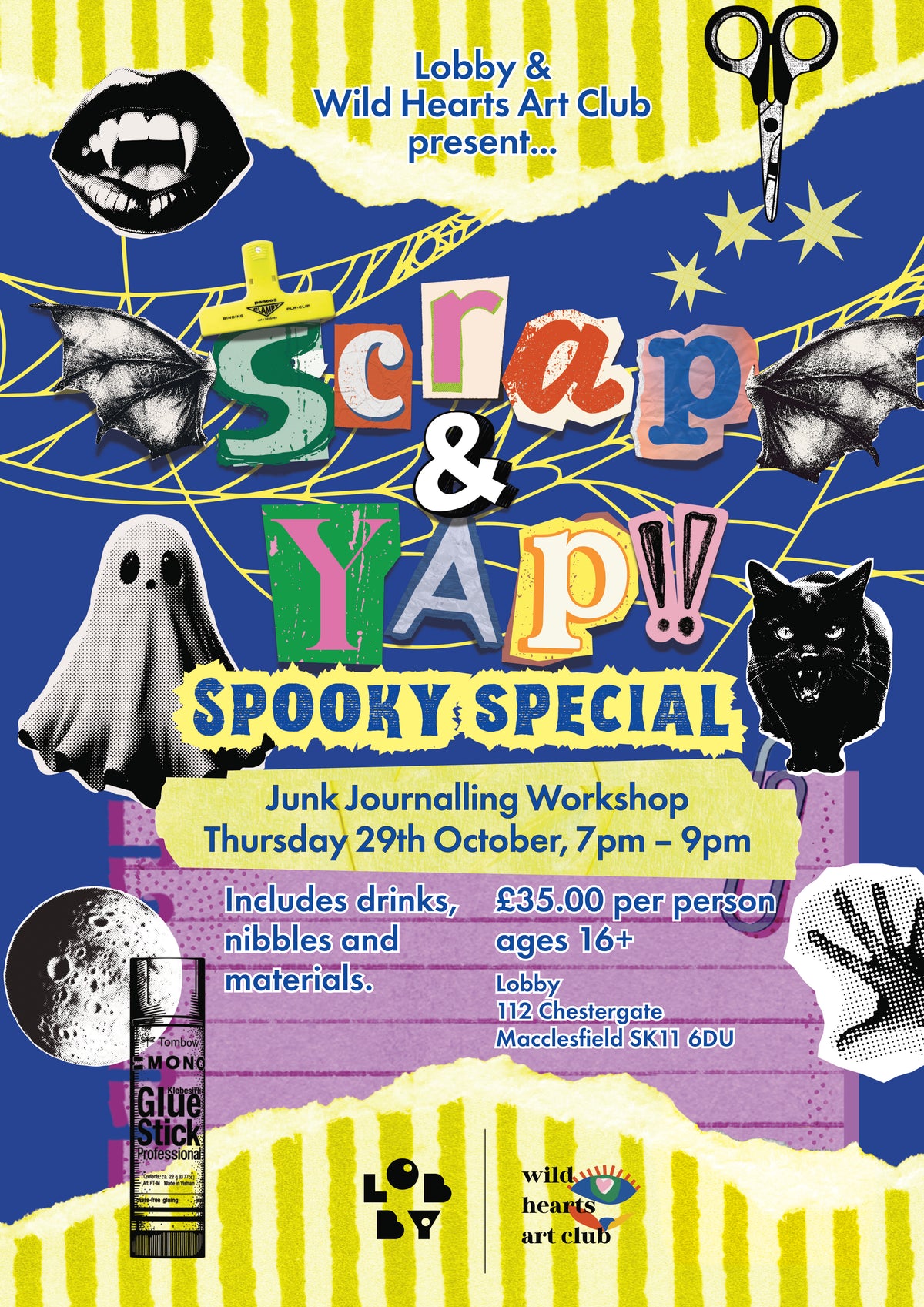 Lobby x Wild Hearts Art Club Junk Journalling Workshop: Spooky Special
