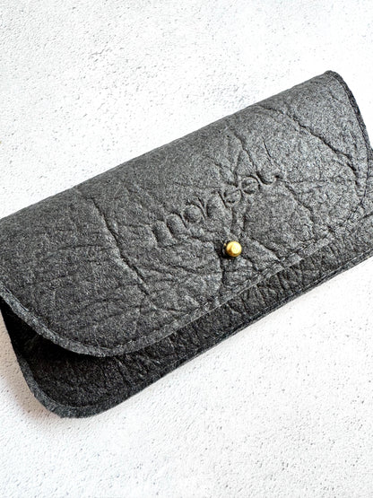 Piñatex Vegan Leather Eyewear Case in Black