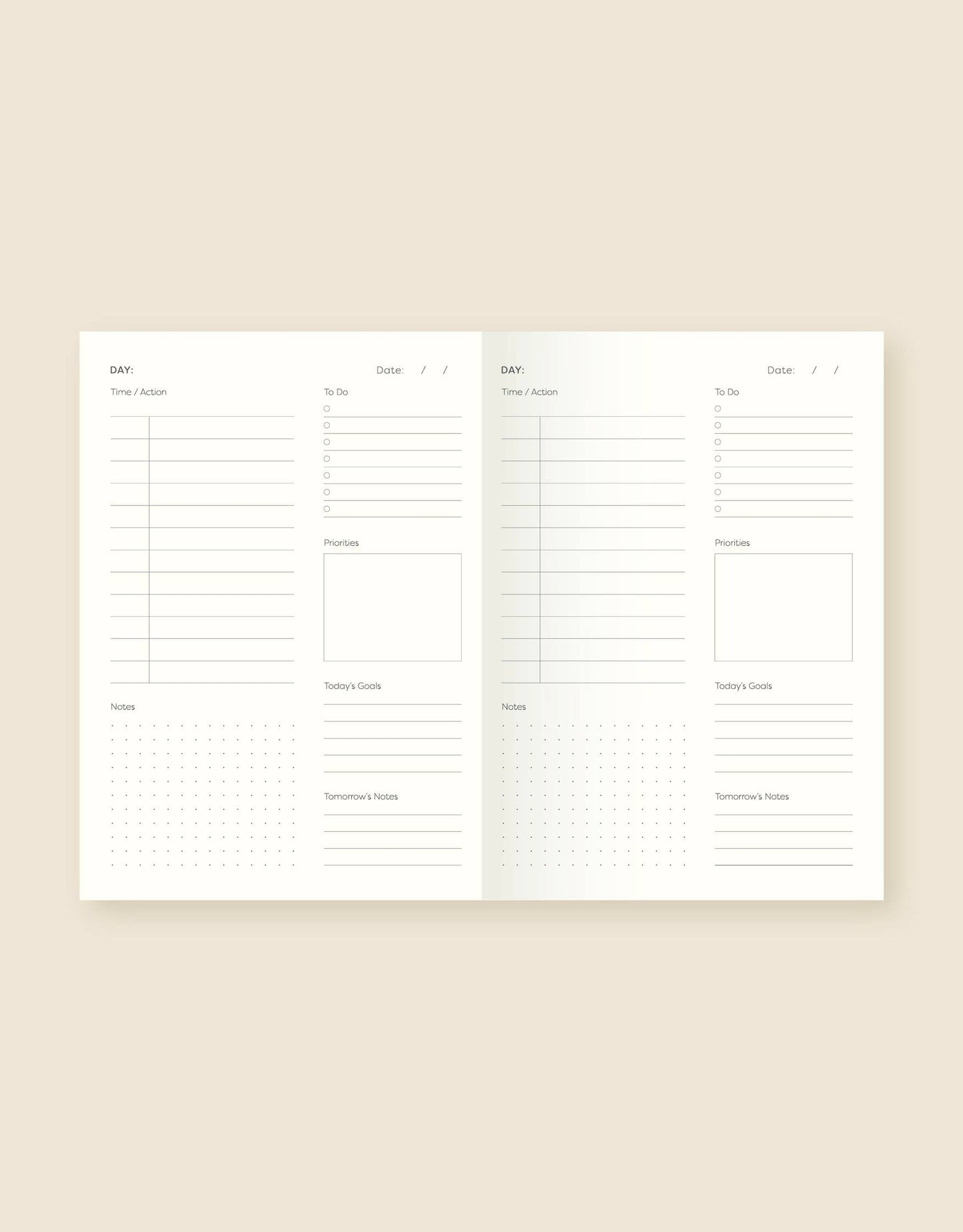 Echoes Daily Planner Lay-Flat Notebook