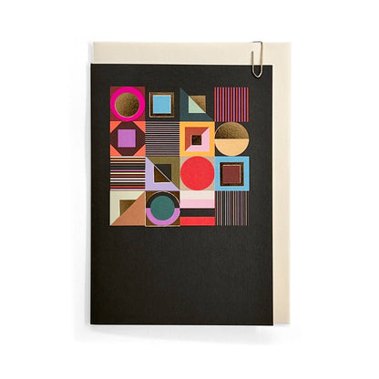 Abacus Geometric Art Greetings Card