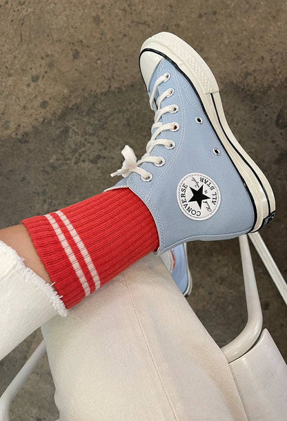 Boyfriend Socks in Coral