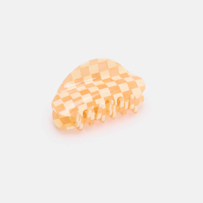 Checker Hair Claw in Frosé