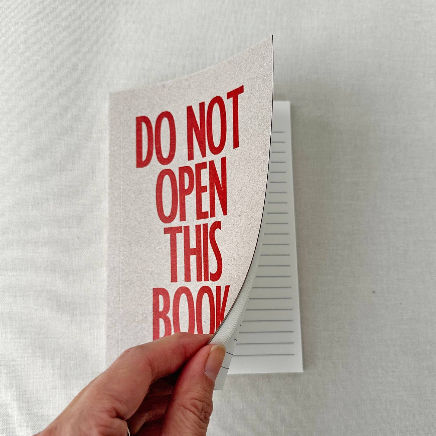 Do Not Open This Book Typography Notebook