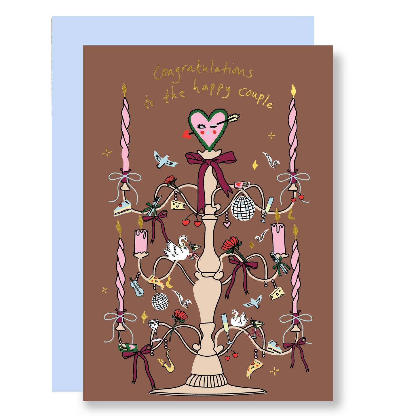 Wedding Candelabra Wedding Day Card