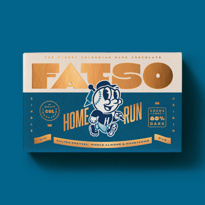 Home Run 60% Dark Chocolate Bar with Salted Pretzel, Almond & Honeycomb