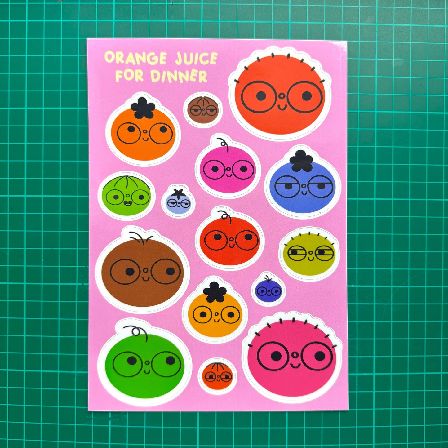 Friendly Faces A5 Sticker Sheet
