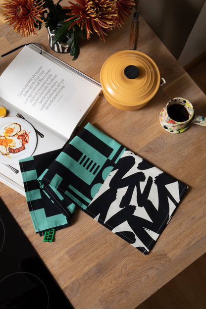 Organic Cotton Tea Towel in Cool Mint