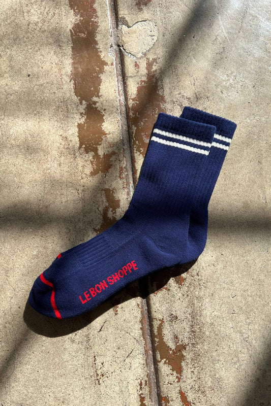 Boyfriend Socks in Navy