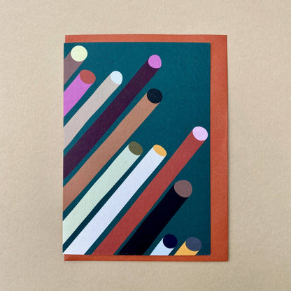 Column Graphic Art Greetings Card