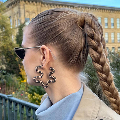 Leopard Wiggle Earrings