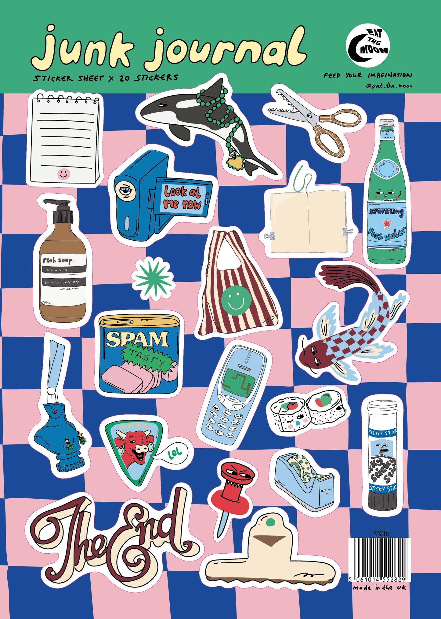 Junk Journal Design A5 Sticker Sheet